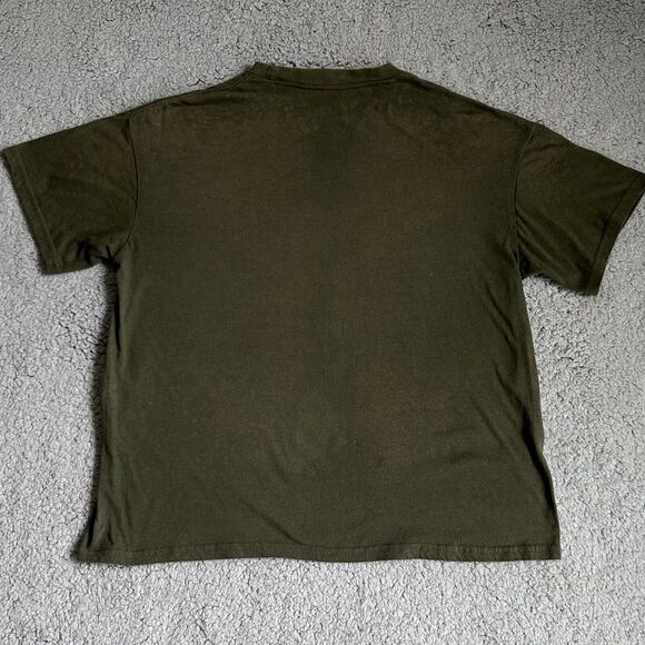 Real Tree Mens Tee Shirt Large Green Flag Antler Logo Outdoors Hunting Chore - Picture 13 of 14